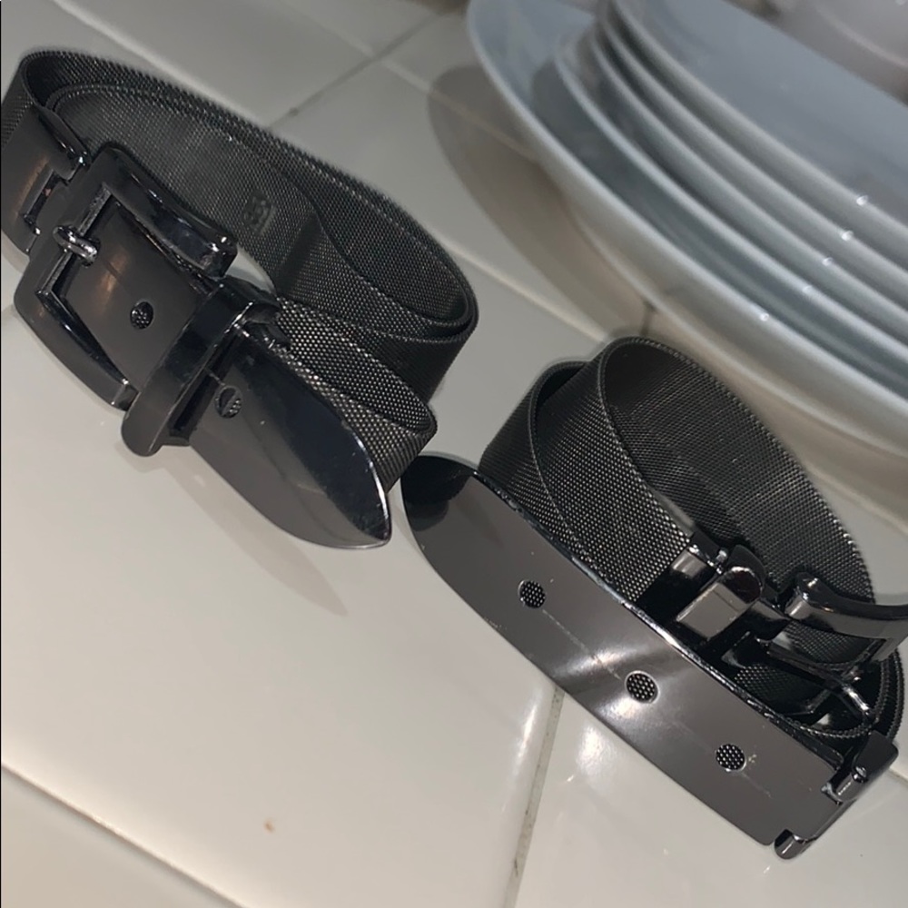 JOAN&DAVID BLACK SILVER CHAIN VINTAGE BELT’S